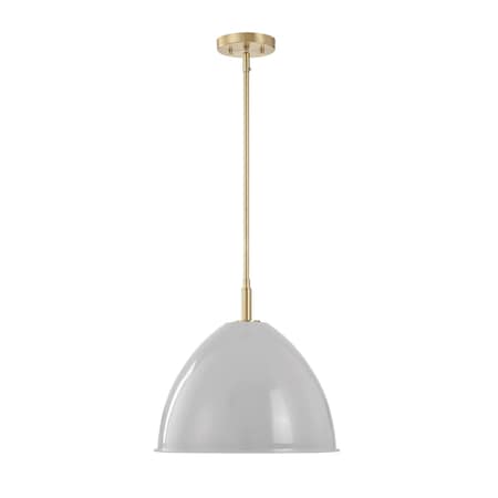Designers Fountain Biba 60 Watt 1 Light Brushed Gold with Grey Sky Shade Pendant D287M-15P-BG